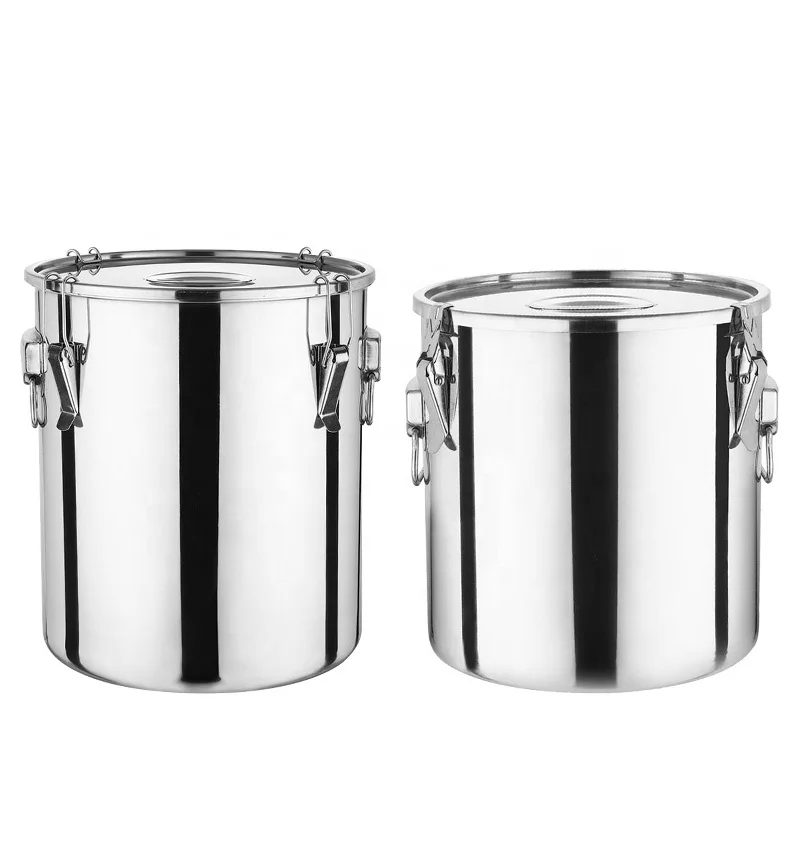 Tall Straight-shaped hotel container big size  stainless steel soup bucket