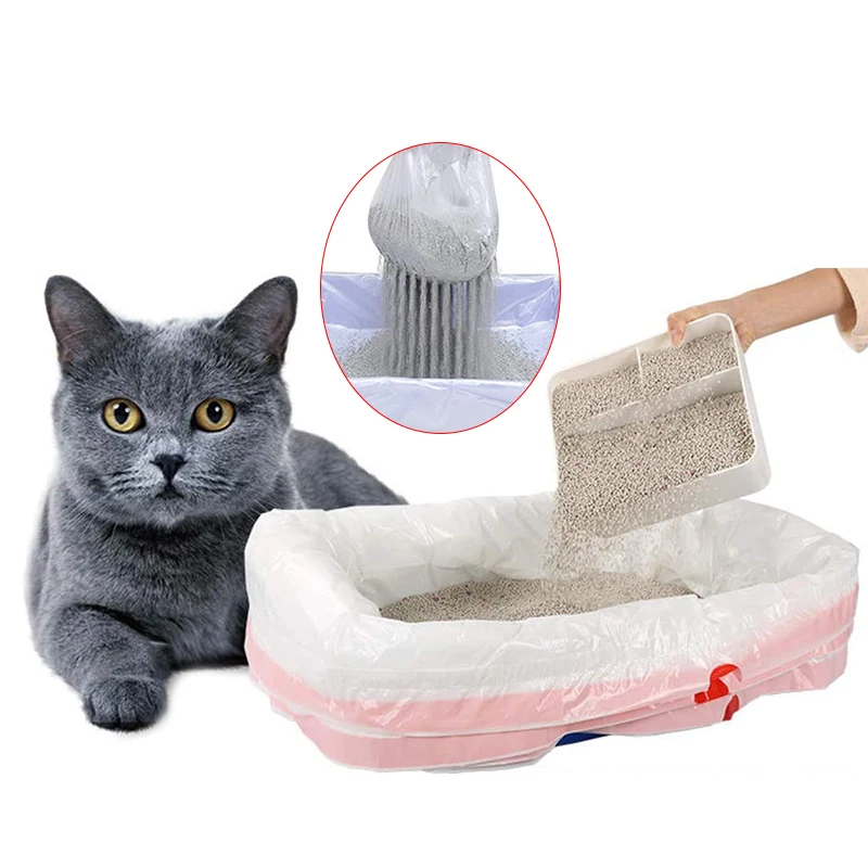Super Strong Bearing Kitty Waste Bags Pet Waste Poop Bags Holder Cat Litter Filter Bag (1600224844407)