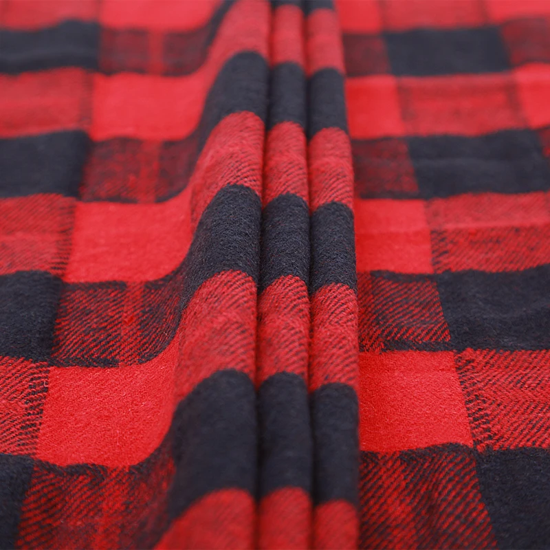 wholesale T/C polyester cotton shirt  yarn dyed flannel fabric