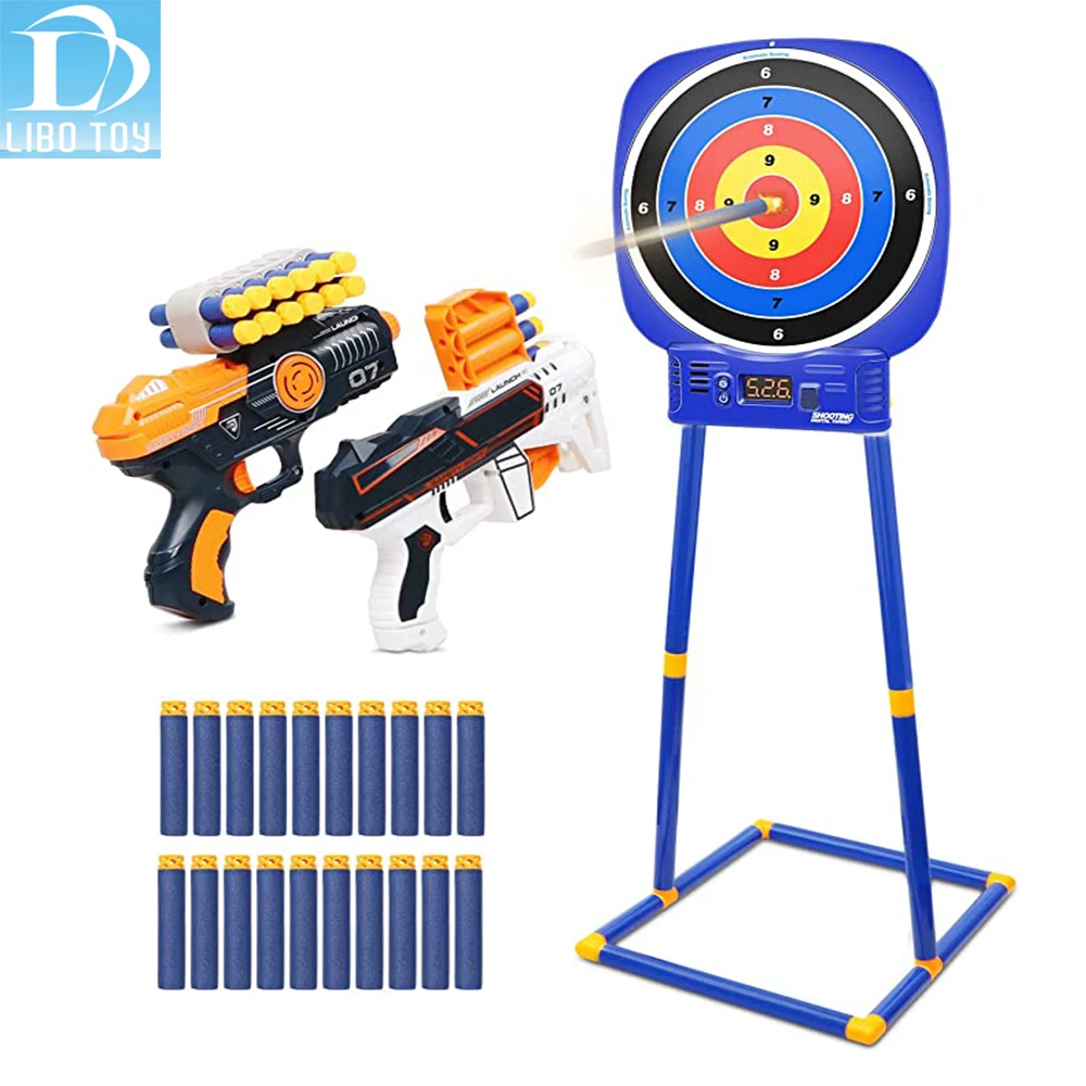 Electronic scoring shooting target Electric voice target with bracket Soft bullet gun practice target for kids