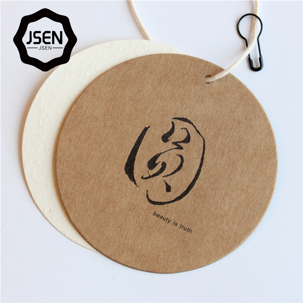 
 Пользовательская подвесная бирка 800 г/кв. М, круглые бирки для одежды  