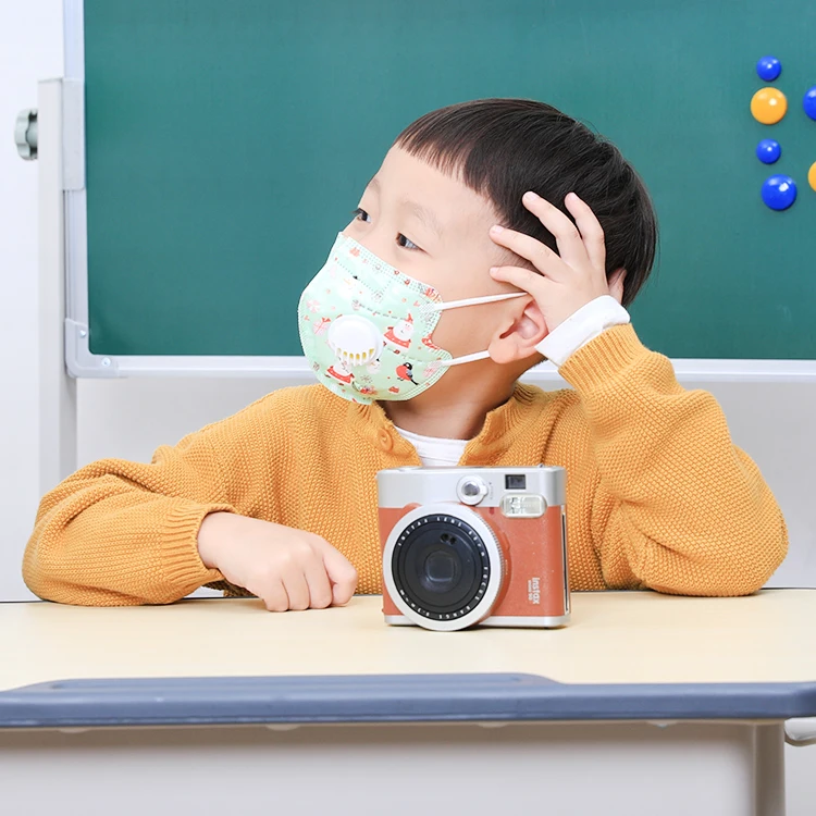 Kangdun Hot Sale Fashion Kids Christmas Face Mask Children KN95 Mask With Valve