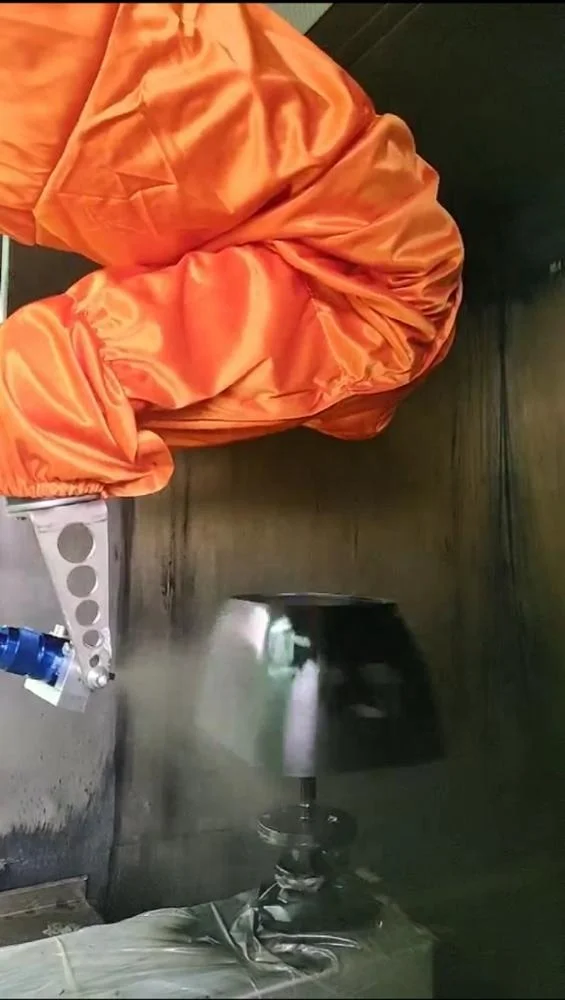 Six-axis automatic spray painting robot with electric gun for car toys camera phone shell bike stay bike crank