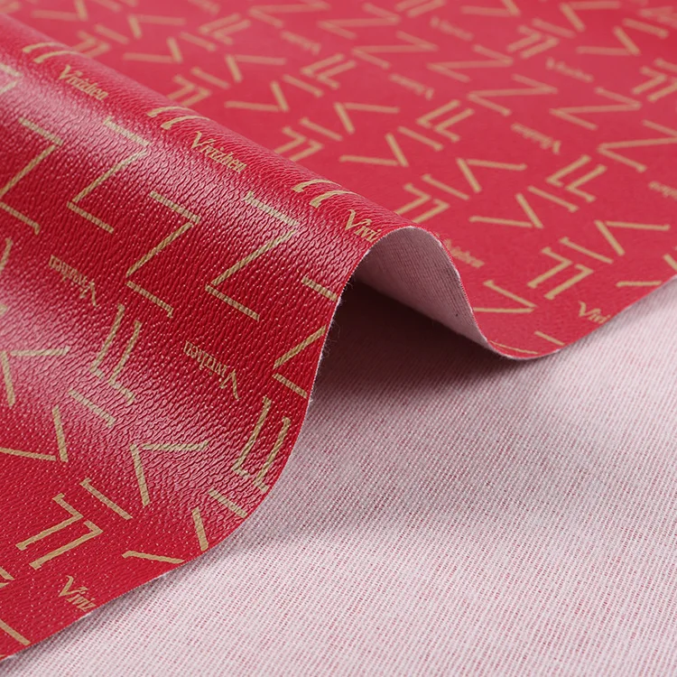 Synthetic soft leather product fabric alphanumeric printing leather for suitcase handbag shoes belt