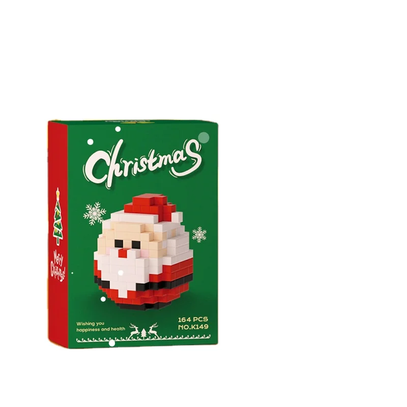 Hot Christmas Cartoon Building Blocks Toy Santa Claus Snowman Stocking Tree Mini Action Figures Blocks Kids Toys Children Gift