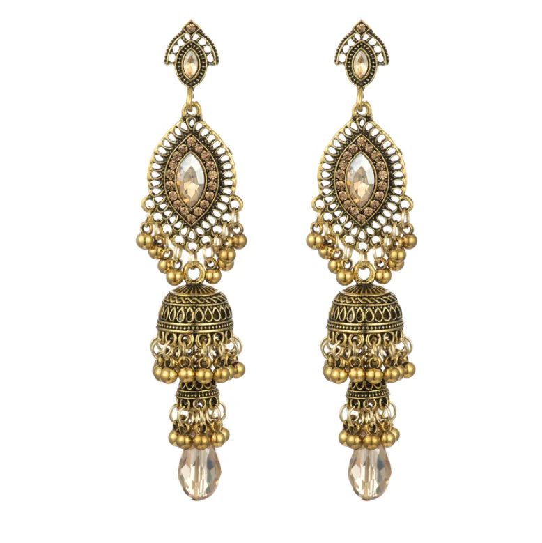 Indian style Nepal atmosphere diamond retro earrings, exotic style factory direct supply