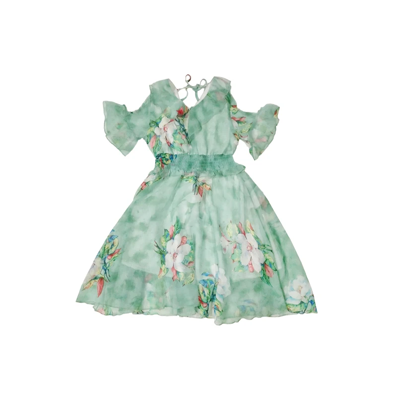 Wholesale Children Clothes African Pretty Green Kids Girl Princess Dresses For Party From Manufacturer China