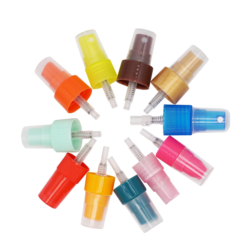 
Colorful Plastic Fine Mist Spray Pump With Clear Caps For Bottles 