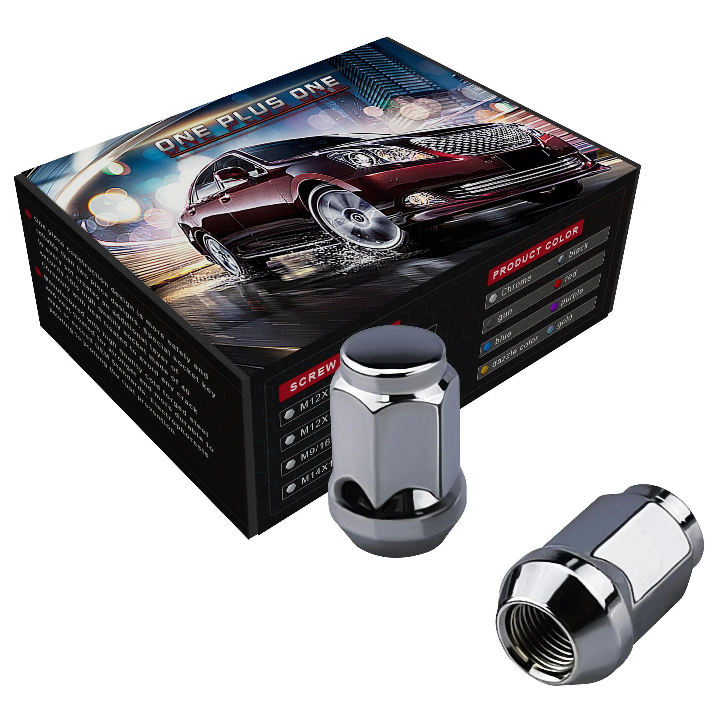 YJY PTD06 HEX21 хромированная колесная гайка 35 мм M14x1.50