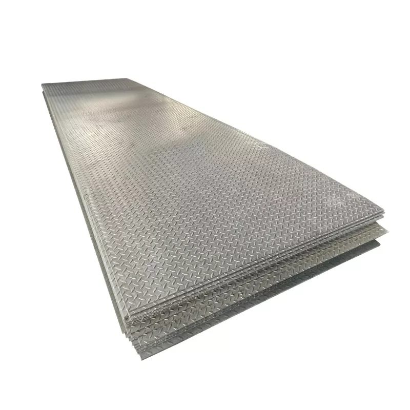 Diamond plate sheets 4x8 S235JR Hot rolled mild steel 2.5 mm thick chequered steel plate