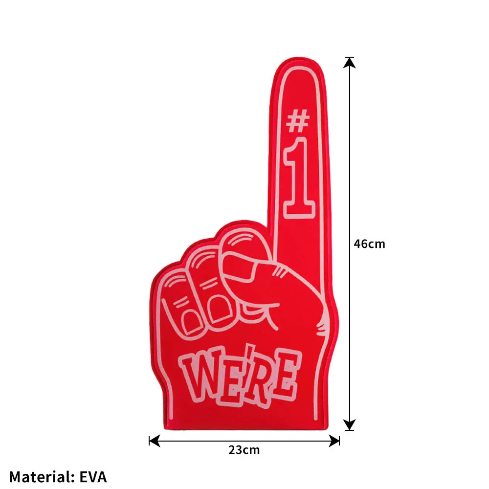 Custom Logo Printing Sports Fans Big Giant Mini Eva Foam Finger Hand Gloves Foam Palm hand for Game Cheering