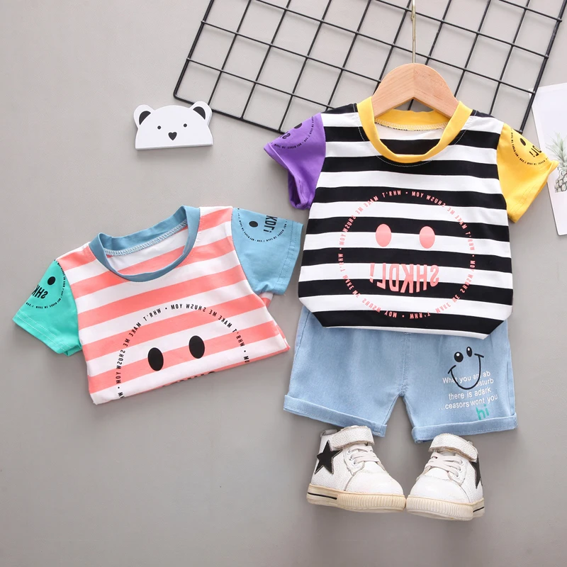 2PC Kids Baby Boy Clothing Sets Toddler Infant Shirt + Shorts Outfits suits Children Wears