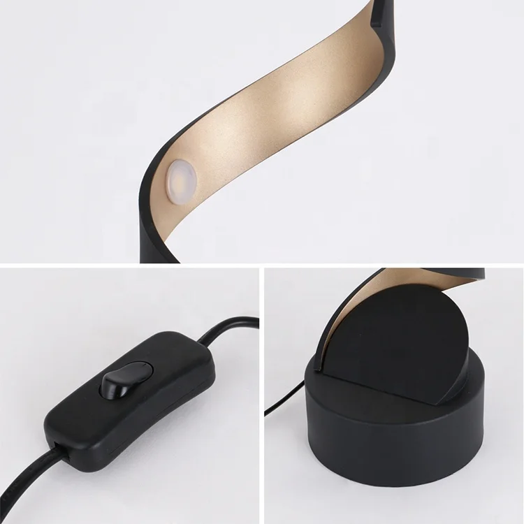 
Artpad Creative Art Personality Modern Decoration Spiral Shape Led Table Lamp Bedside Lamp For Bedroom Living Room 