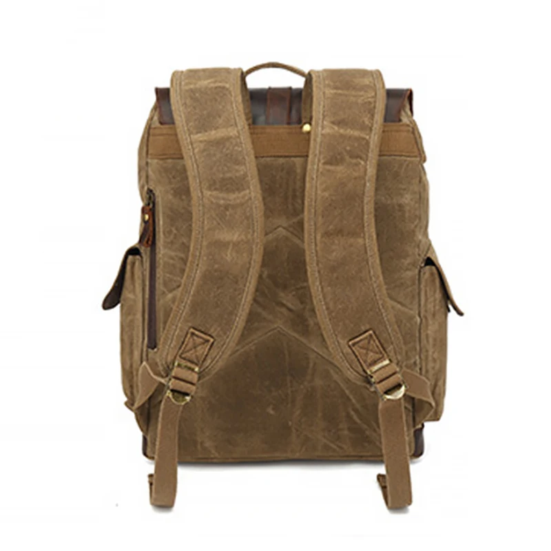 Full Customization Large Capacity Canvas With Leather Other Backpacks Durable Casual Sports Backpacks