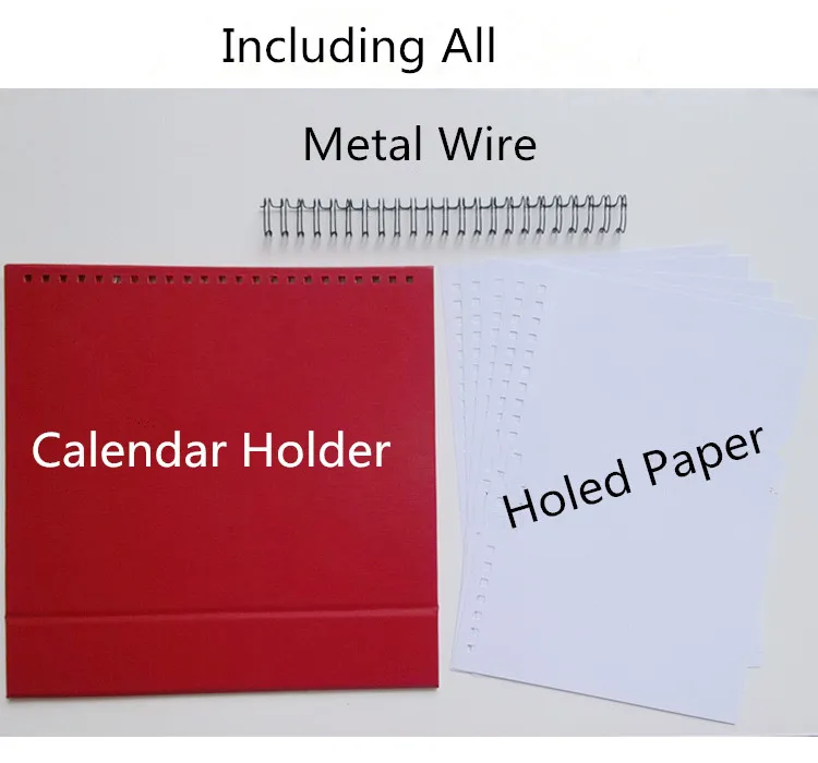 Factory Sales Blank A5 Size Table Calendar for DIY Personal Calendar ,hand Writing Calendar
