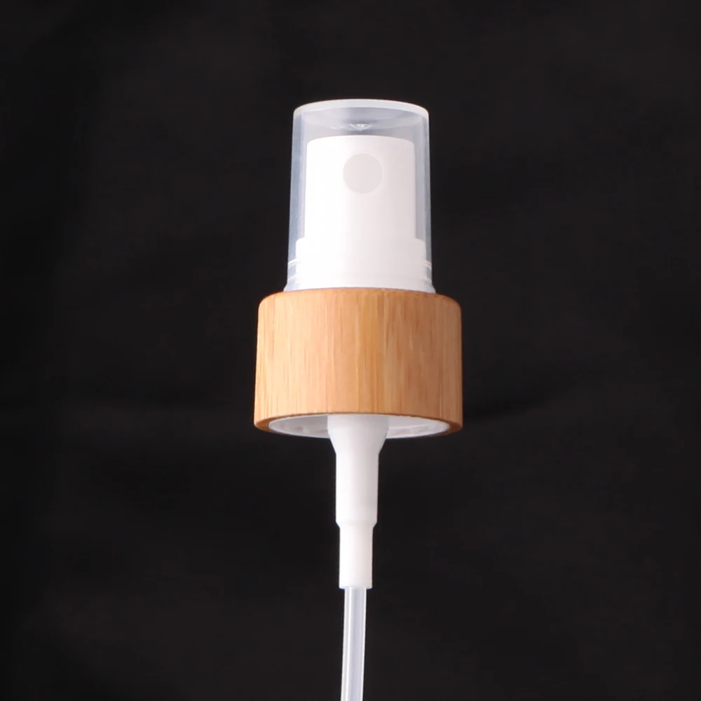 
Bamboo Mist Pump Best Selling 20/410 Mm Screw Cap Bottle Accessory,bottles Plastic Bamboo Surface White Non Spill ZFMS18410 