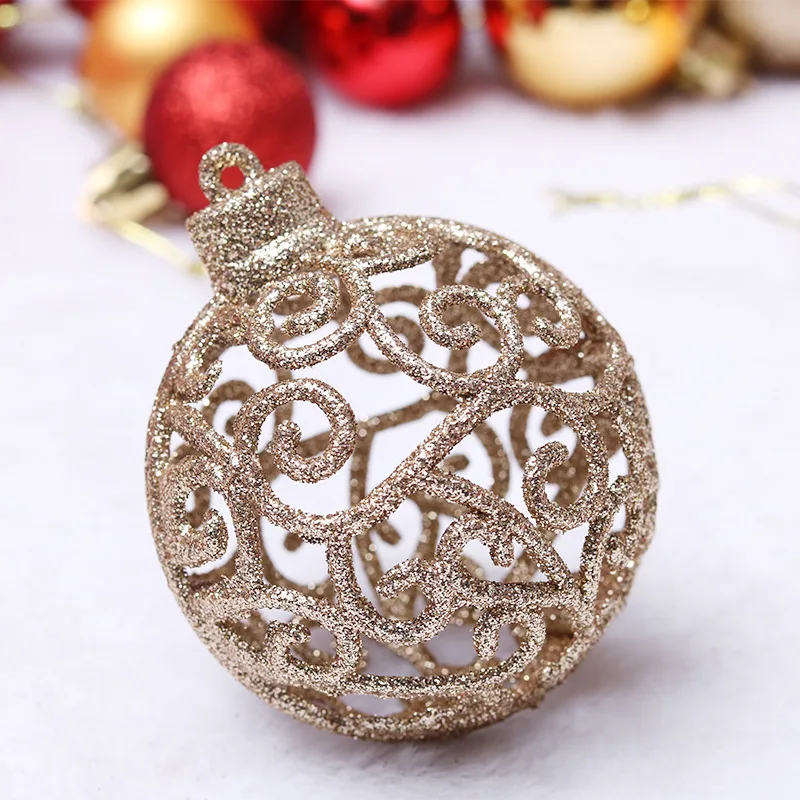 Christmas ball decorative 100/pcs golden red painted christmas tree decoration ball