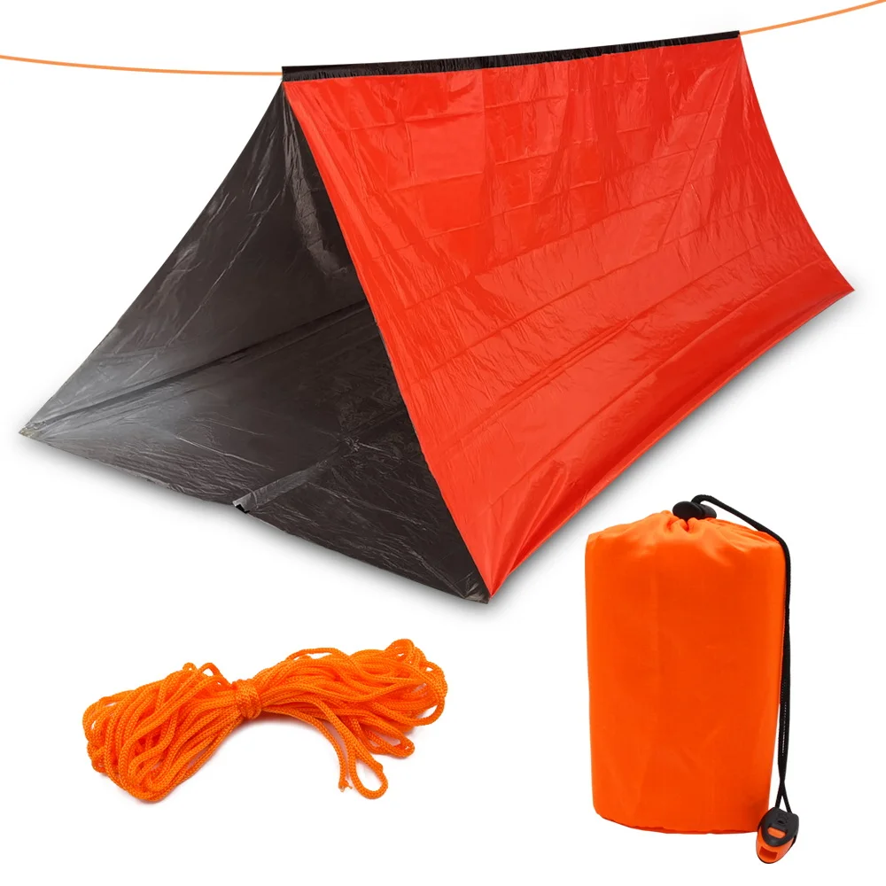 Emergency Shelter Tent Survival Tarp Rescue Gear Emergency Kit Reflective Mylar Survival Tent