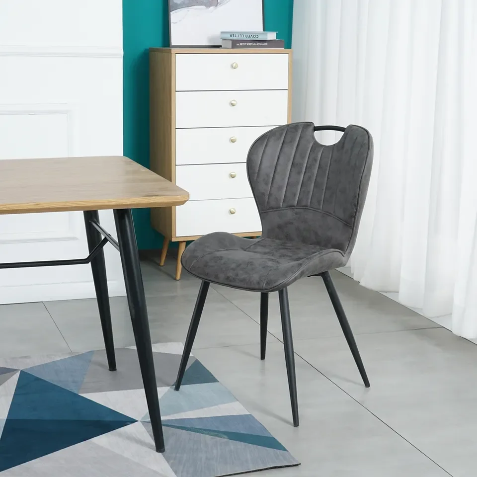 2023 Comfortable Restaurant Hotel Modern Vintage PU Leather Mid Century Accent Cafe Dining Chairs