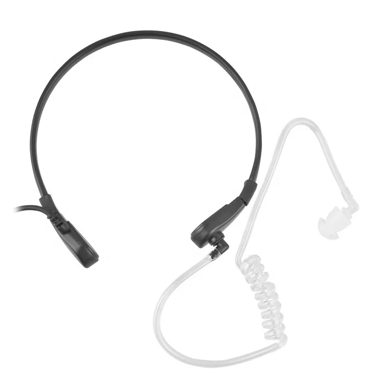 Neckband walkie talkie earpiece throat mic headset with tube earpiece finger PTT for Motorola MTP850S DGP4150 DP3400 APX series