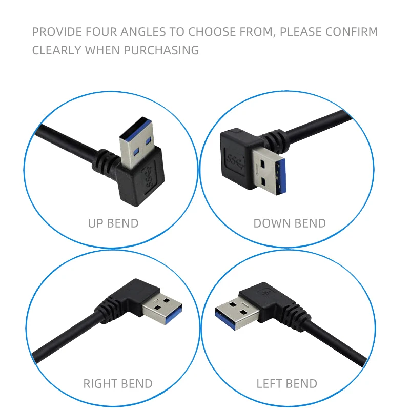 Right left Angle USB3.0 A Male to Female Adapter cable usb2.0 otg extension cable
