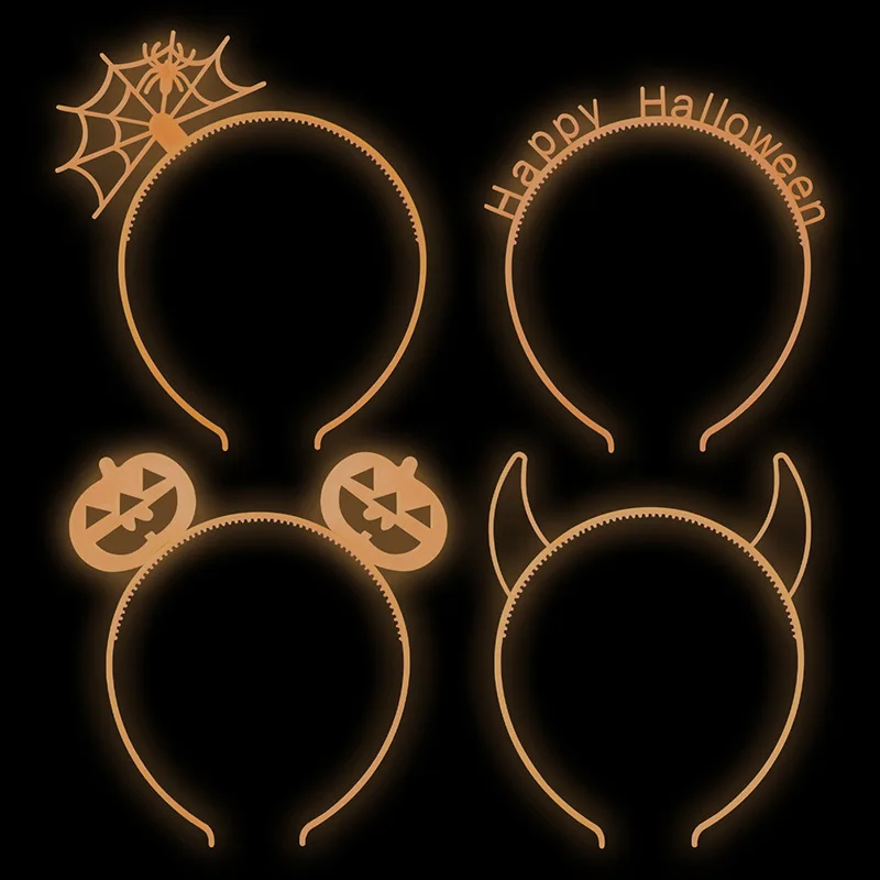 Hot Selling New Party Glow In The Dark Jewelry Hair Accessories Halloween Headband Wholesale