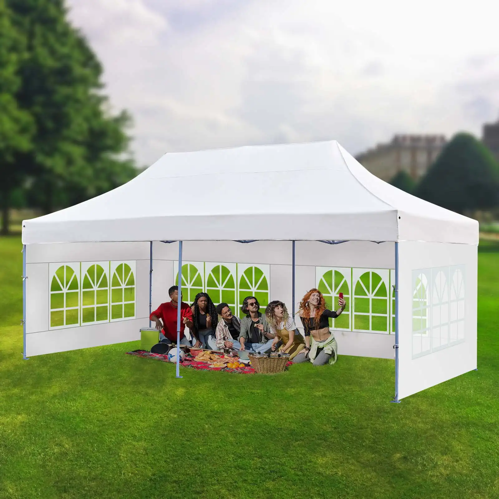 garden outdoor gazebo tent with all sidewalls