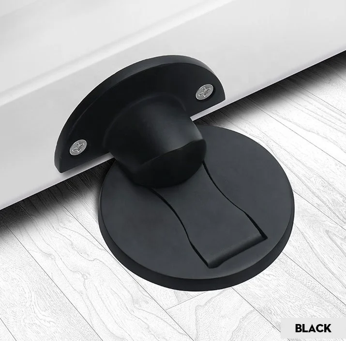 Magnetic Door Stops 304 Stainless Steel Door Stopper Hidden Door Holders Catch Floor Nail-free Doorstop Furniture Hardware