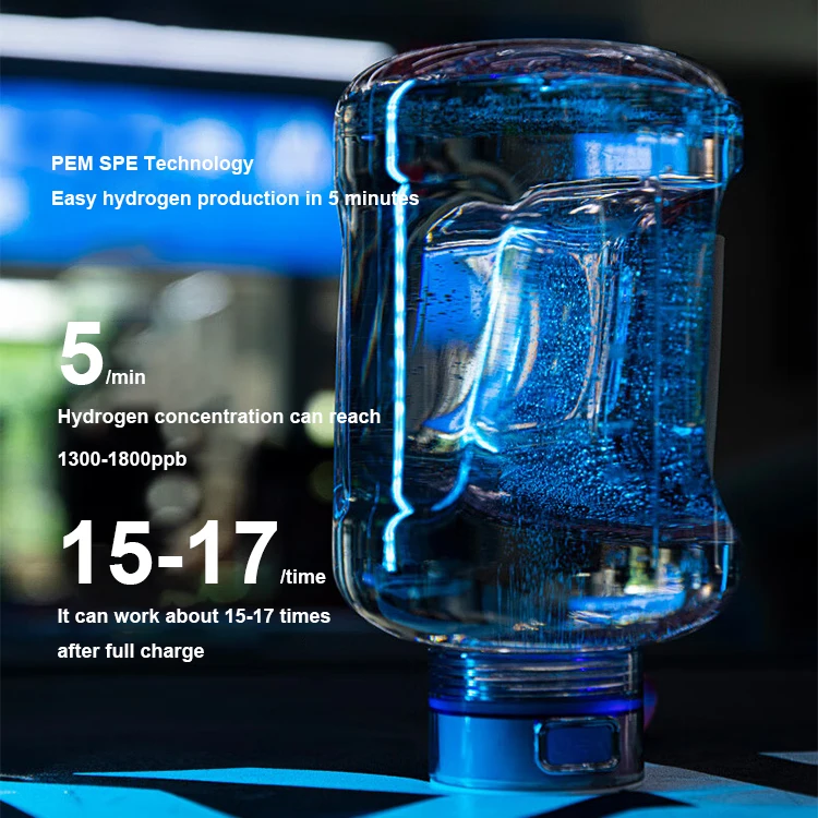 Portable 1.5L Hydrogen-Rich Water Cup H2 Rich Spe Pem Water Electrolyzer Hydrogen Generator Kettle