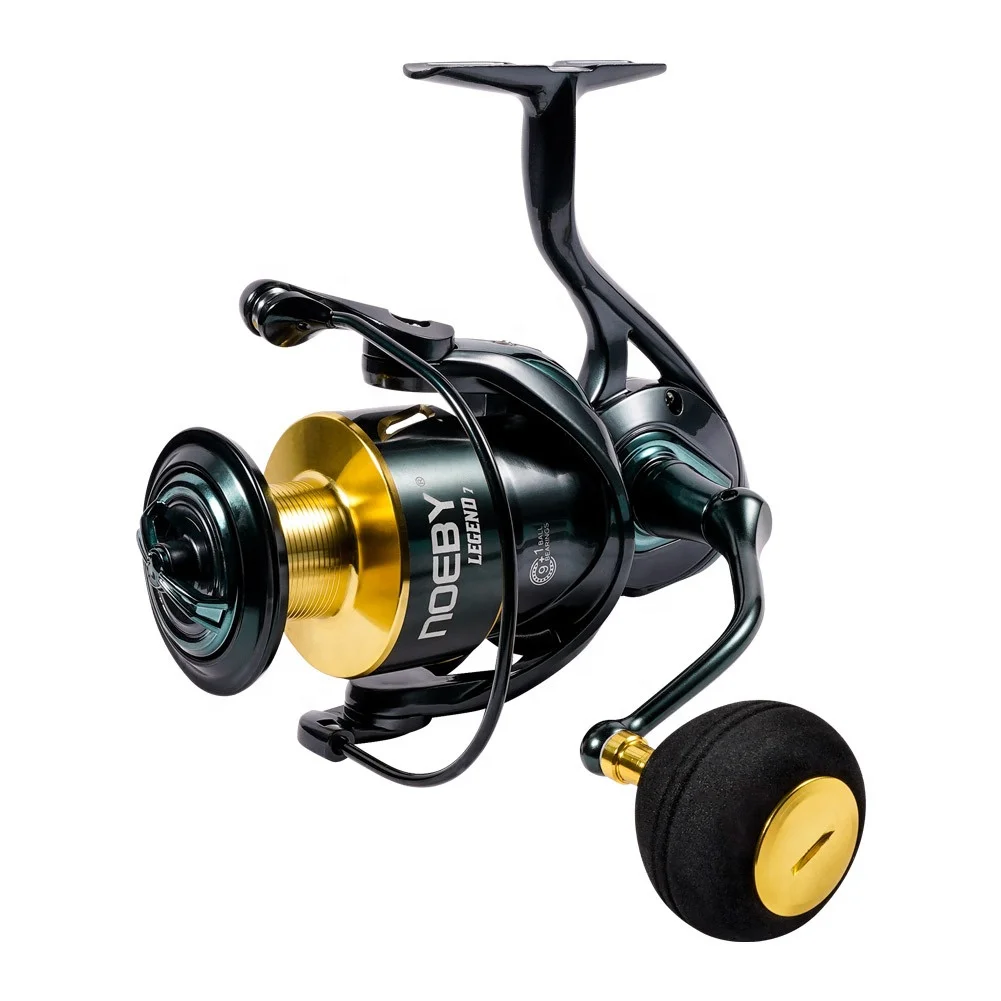 Low MOQ 9+1BB Carbon Drag Spinning Fishing Reels 4000 Saltwater Waterproof Aluminum Body Fish Reel Metal for fishing
