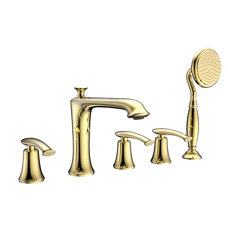 HIMXIER modern cupc bathroom bathtub faucets rose gold bath taps and faucets single handle shower mixer faucet set for sale