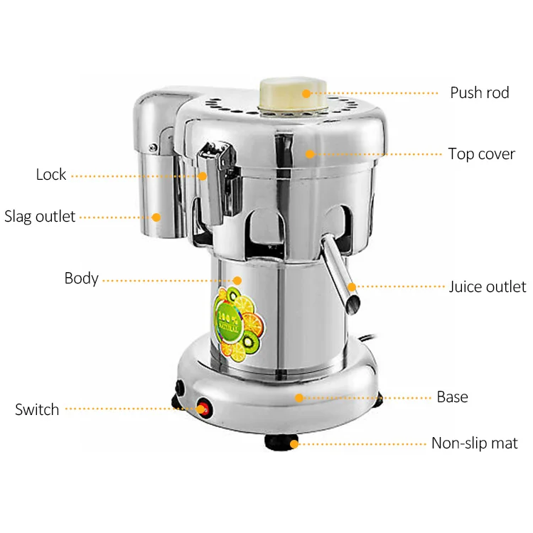 Hot selling stainless steel juicer fruit juicer watermelon electric grape Orange juice extractor machine cold press juicer