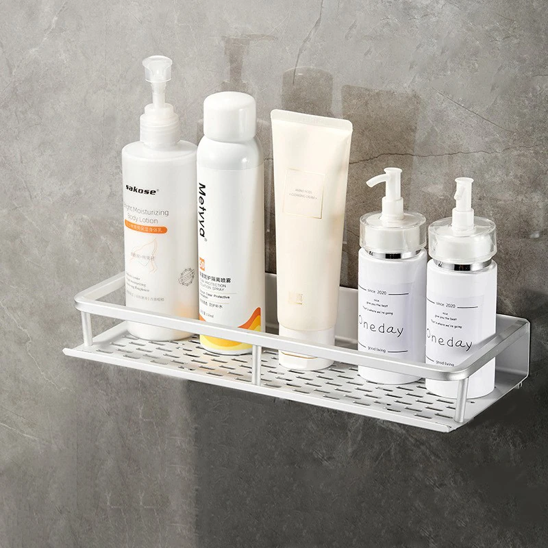 Ermo wall mounted black shower shelf space aluminum bathroom shower caddy