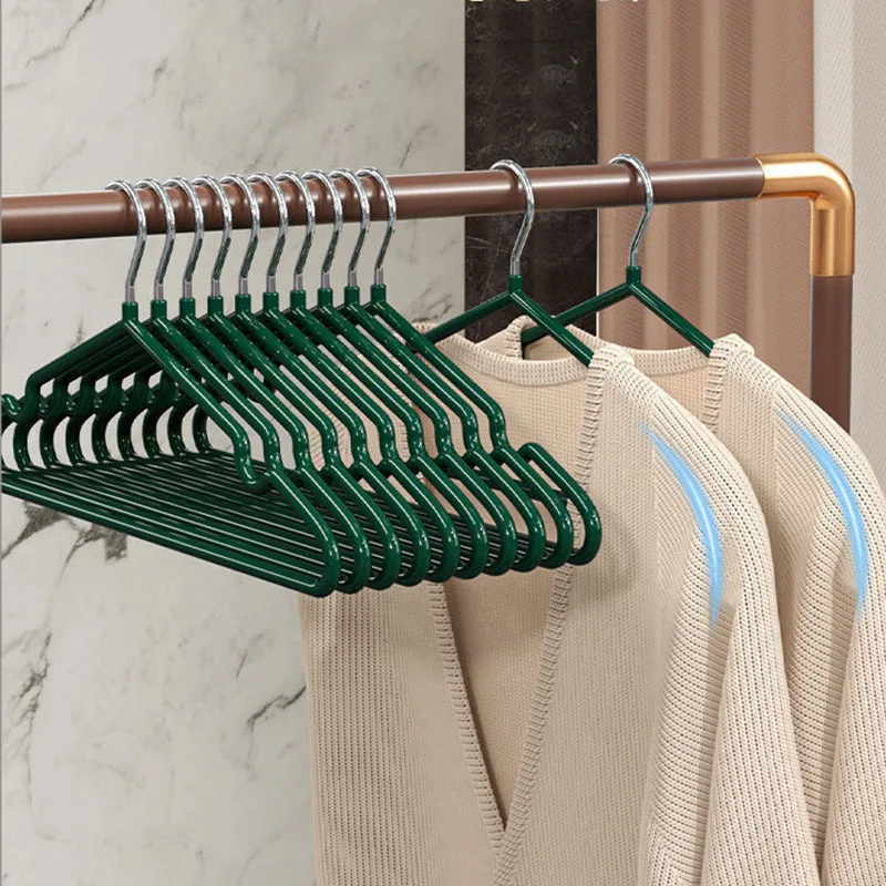 Wholesale Heavy Duty Anti-Slip Pvc Coated Plastic Metal Wire Clothes Hangers