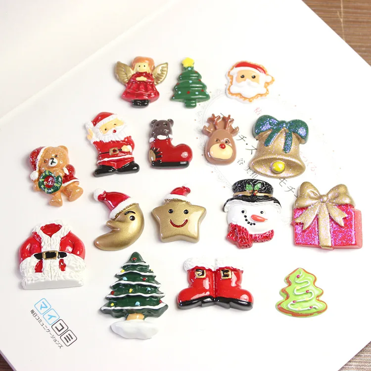 wholesale Holiday Christmas Hanging Decor Mini Santa Claus Snowman Reindeer resin christmas ornament