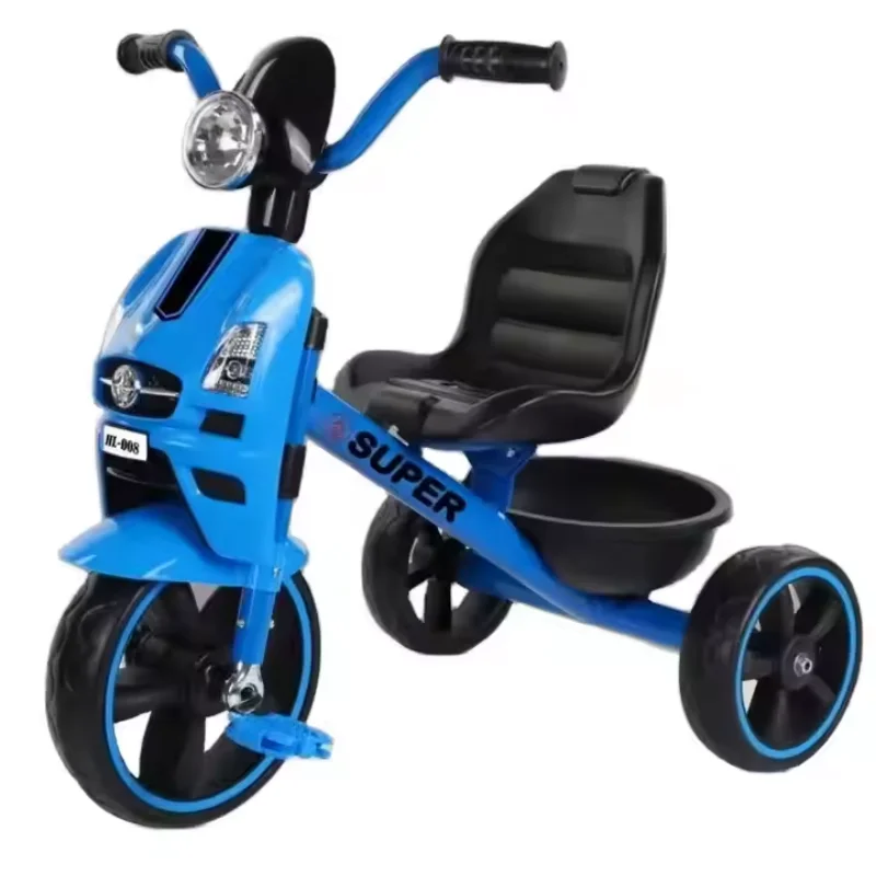 High Quality kids bike tricycle 3 wheel high carbon steel baby bicycle child truck trike for 2-8 years kid with Light music