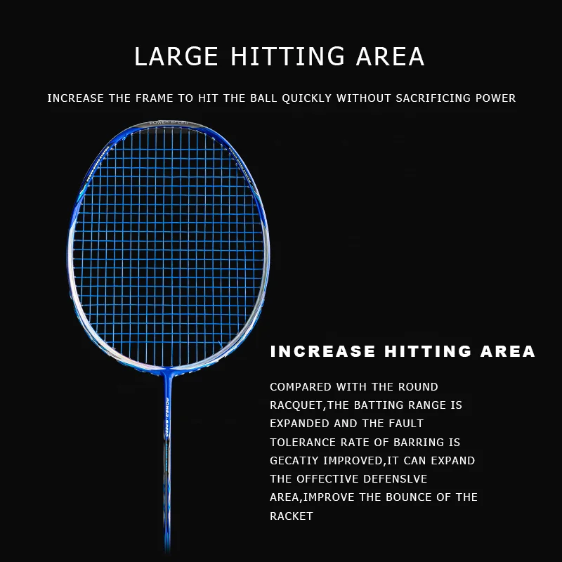 ALP LTP 100% Full Carbon Fiber Badminton Racket 8U 62g 22-32lbs For Professional Offensive Types Racquet Players With Strung