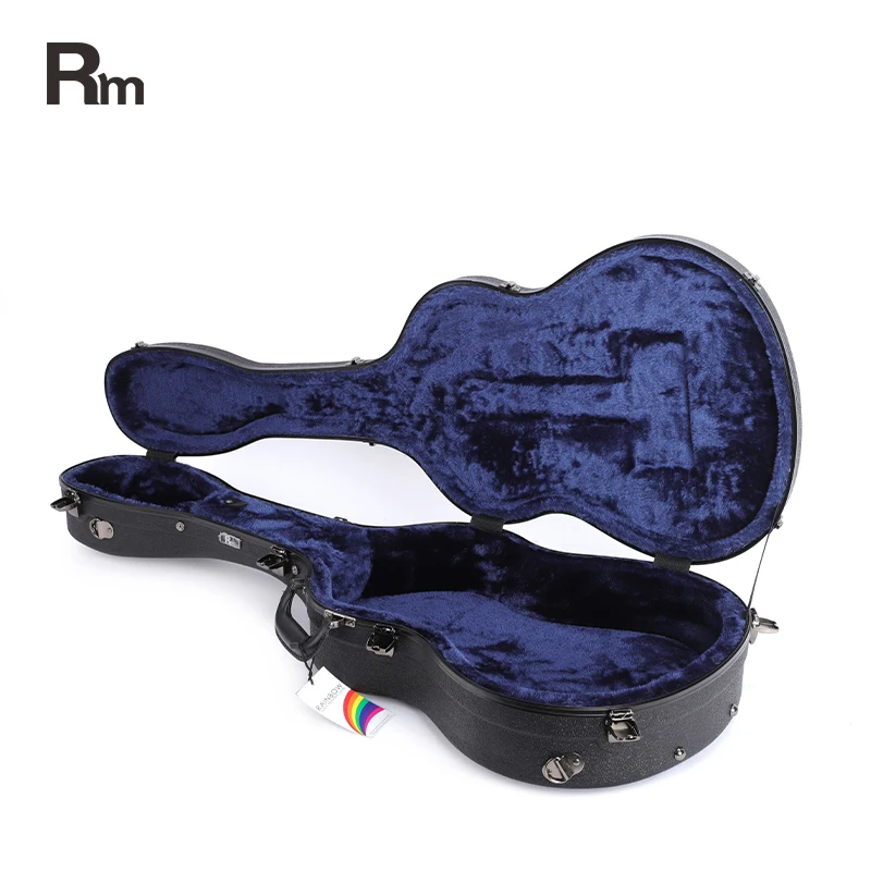 Rm ABS Material Musical Instrument Hard Shell Case Acoustic Guitar Black Portable Case Lightweight Guitar Case