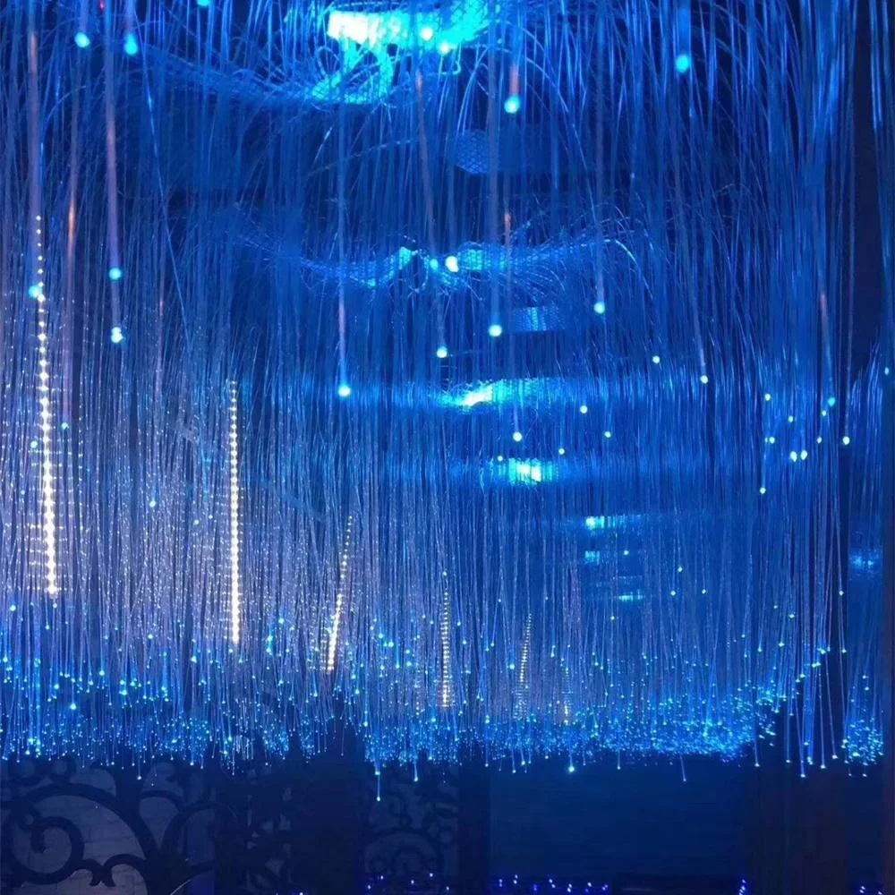 Promotional modern RGB fiber optic waterfall lamp for project 2M*2M