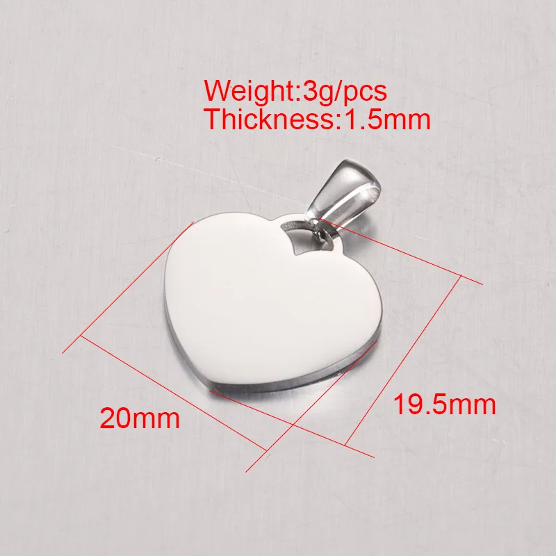 Wholesale High Quality Fine Fancy Dainty Jewelry 18K Gold Plated Stainless Steel Sublimation Blank Heart Photo Pendant Necklace