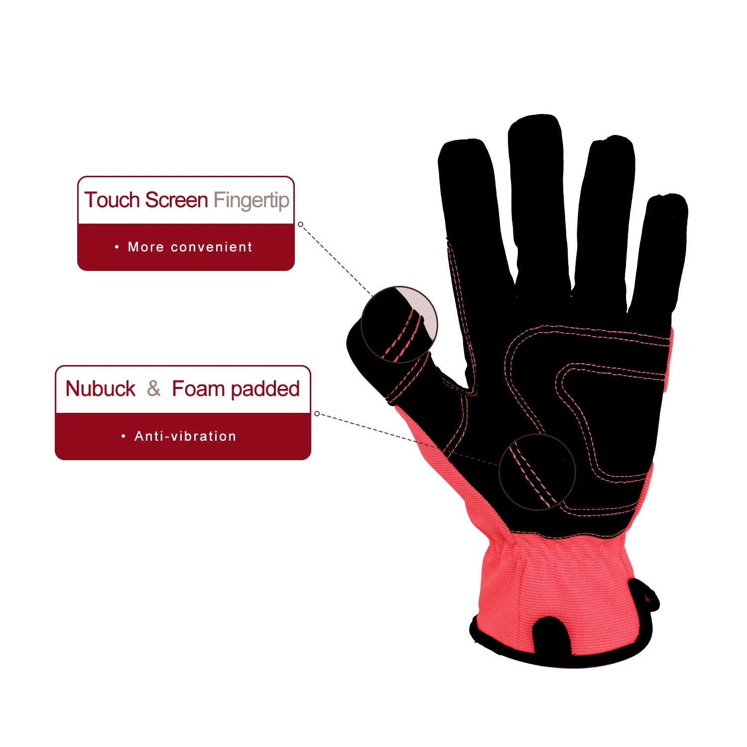 HANDLANDY Multi Purpose Foam Padded Nubuck Mechanical Work Garden Gloves for Thorn Proof