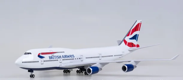47cm British AIRLINES Boeing B747 1/160 ABS Model Airplane Plane 747 aircraft with led or without