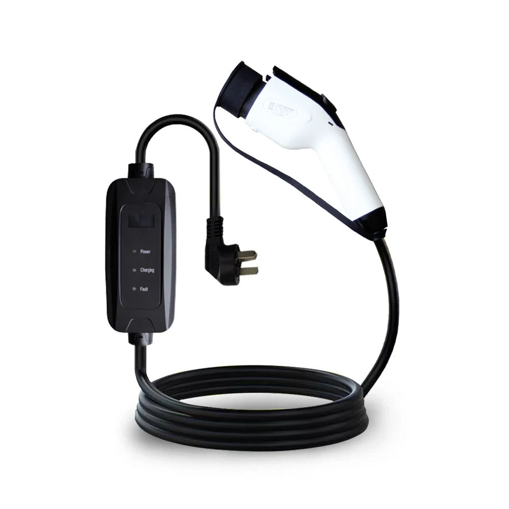 7kw 32a GB/T mobile level 2 ev ac station OLCD screen car manufacture портативное зарядное устройство для ID4 ID6