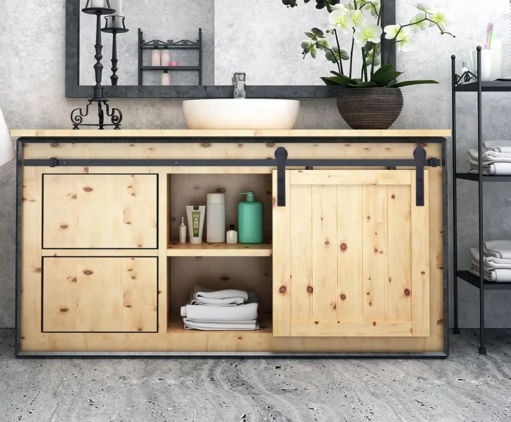 Ningbo Happyhome 5-16FT Barn Door Hardware Sliding Door Steel Track