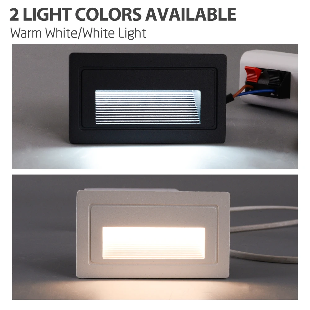 New Round &Rectangle 3W Corner LED Stair lighting Wall Lamp AC85-265V LED indoor outdoor stair lamp led recessed step wall light