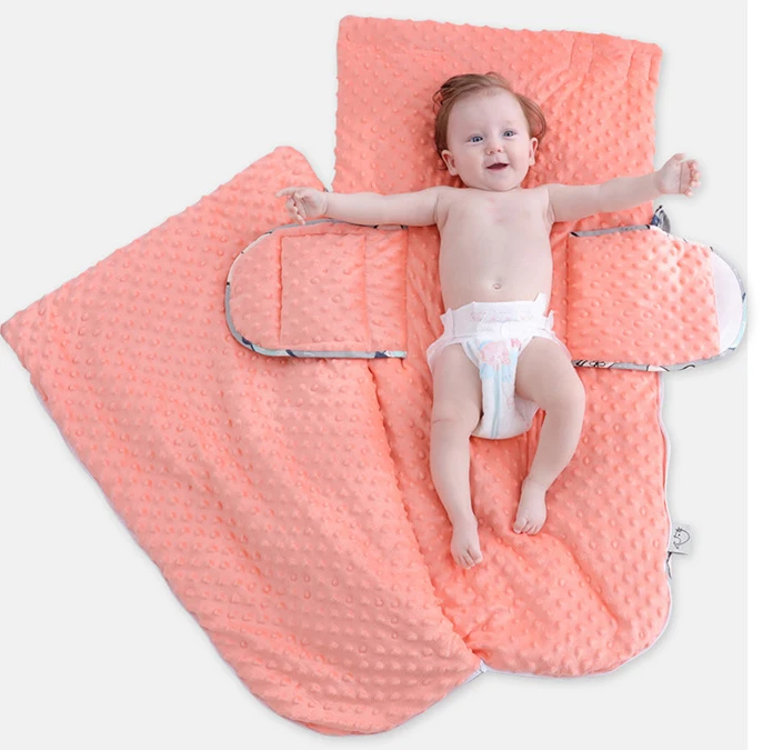 
Cotton anti-startle autumn and winter thickened dual-use newborn baby quilt sleeping bag 
