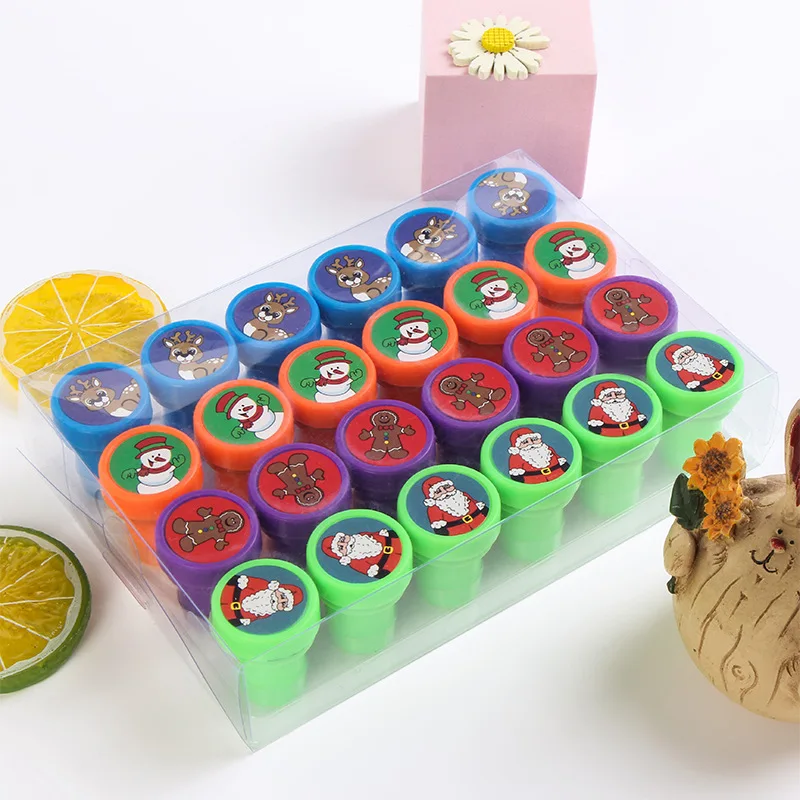 Fun Gift Party Favors Party Toys Goody Bag Favors Assorted Bright Colored Plastic Stamps Self Ink Christmas Stampers