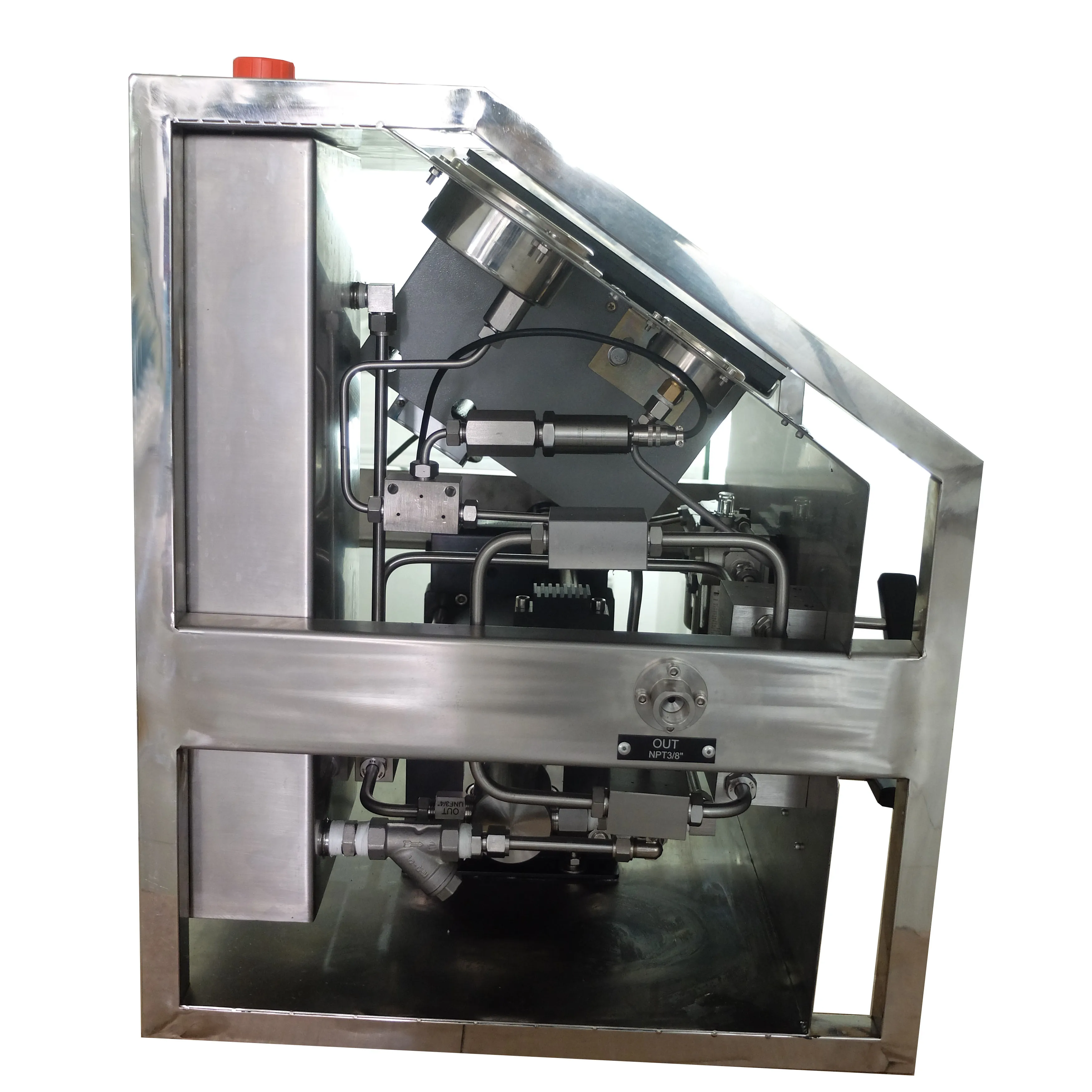 Top quality USUN Model:US-AT16 60-120 Bar stainless steel pneumatic driven hydraulic pump station with chart recorder