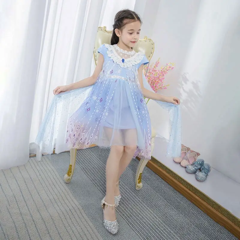 MKMN  High Quality Cosplay Costume Elsa 2 TV&Movie Halloween Girl Party Dress  BX1722