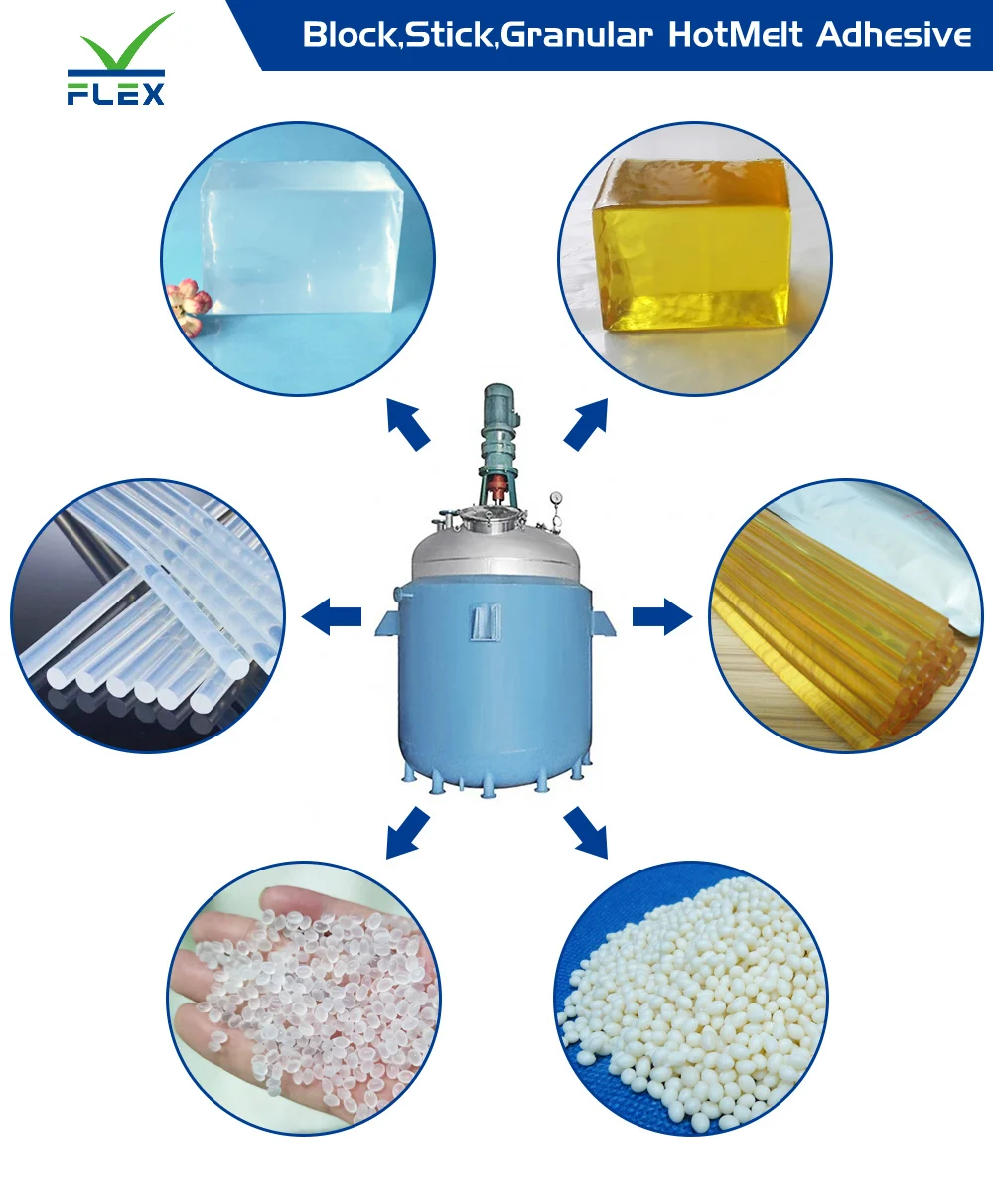 Chemcal machinery continuous stirred tank mixing reactor 6000l for Granular hot melt adhesive machine line